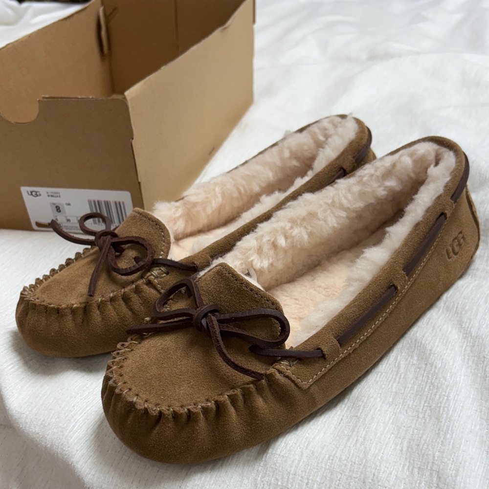 UGG Women's Brown Suede Slippers